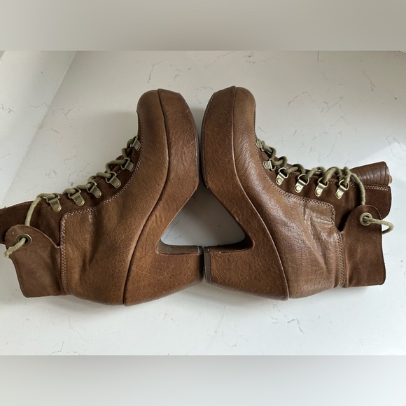 Kork-Ease Militaire Maya‎ platform Booties brown sz 8.5 - Picture 7 of 8